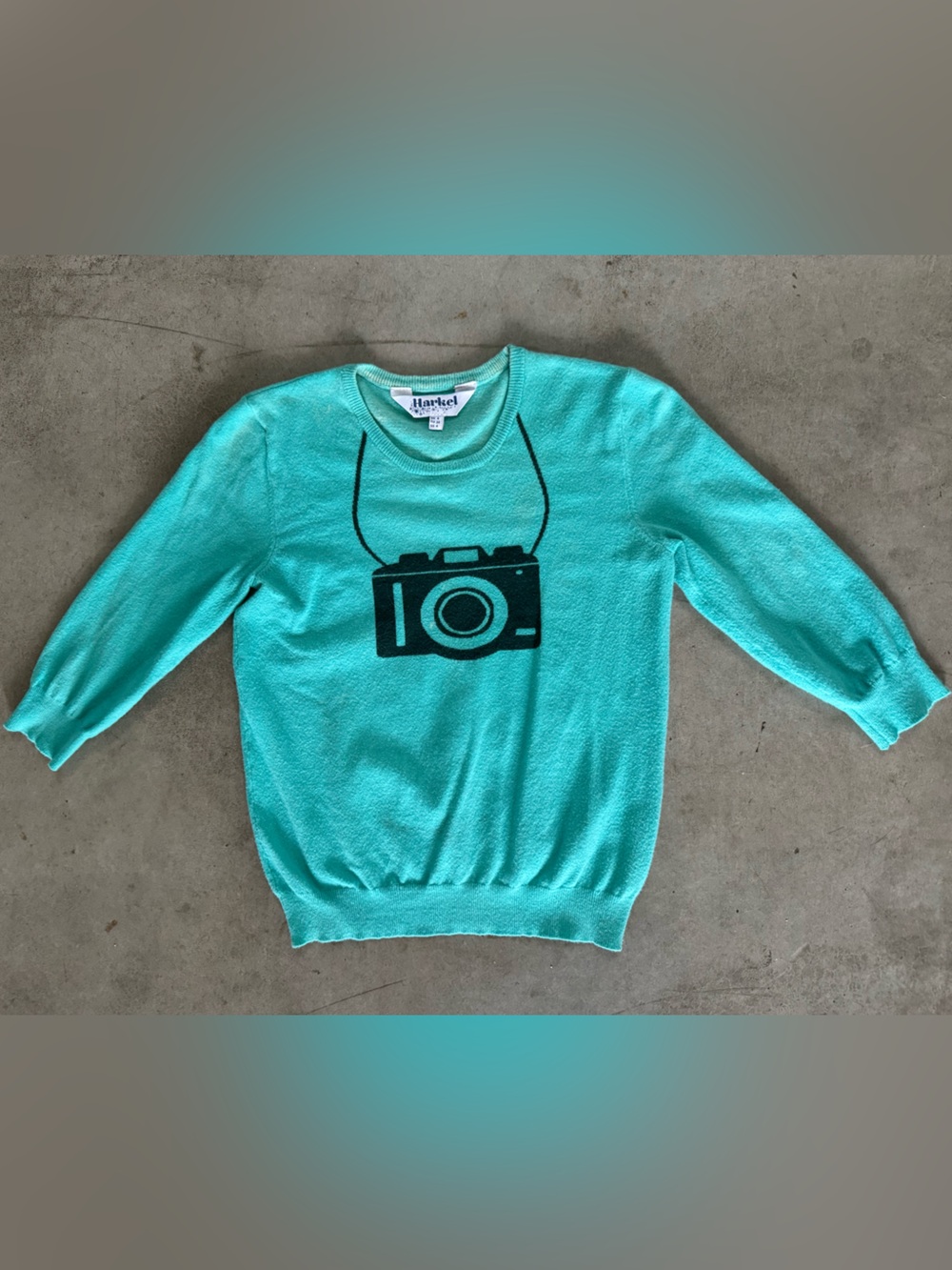 Seafoam Camera Graphic Sweater